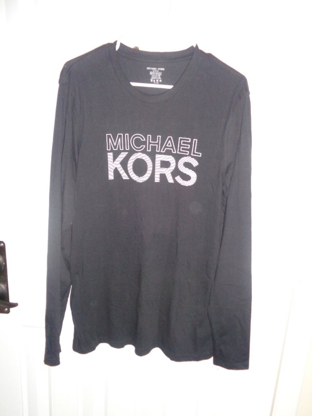 Michael Kors Mens Black T Shirt Logo Size Medium